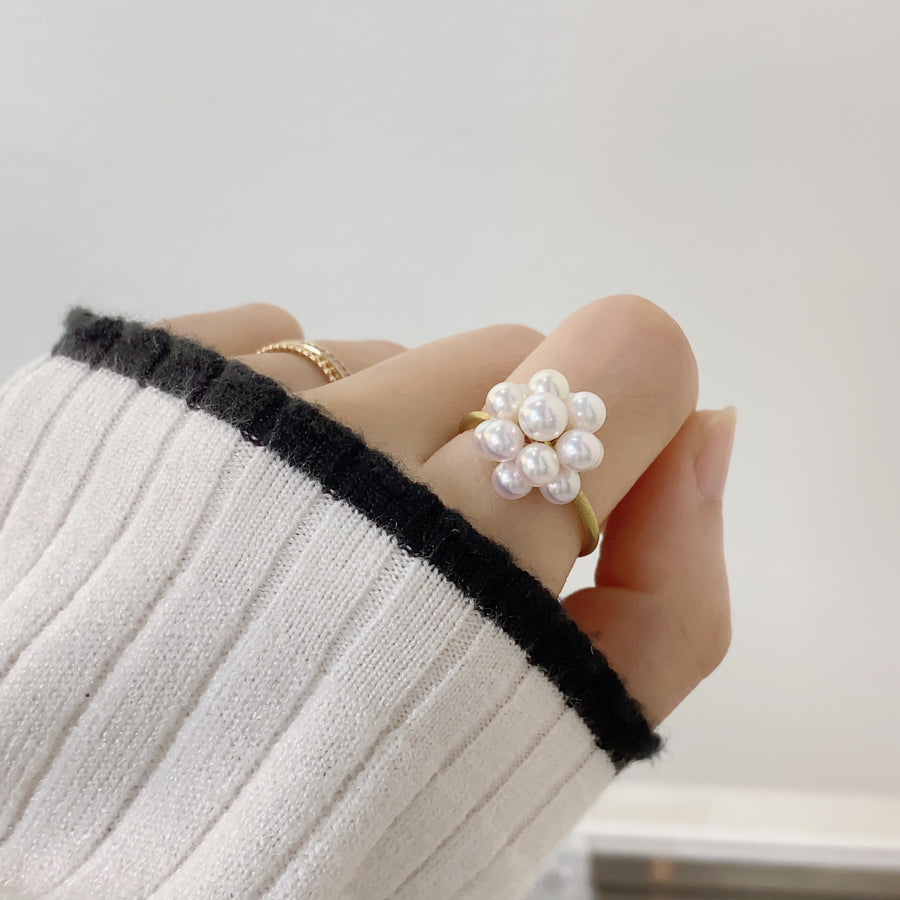 K18 アコヤ真珠のブーケ リング|Bouquet Pearl