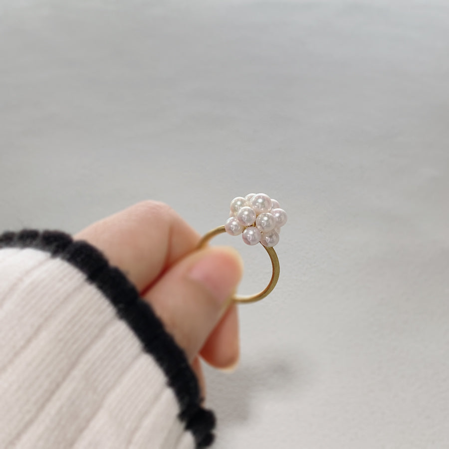 K18 アコヤ真珠のブーケ リング|Bouquet Pearl