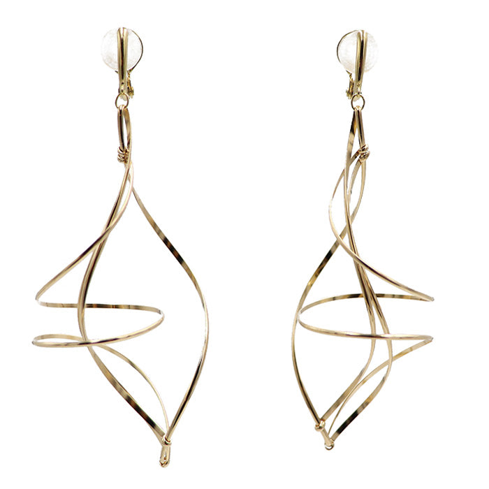 K14GF/SV KLIMTOオマージュ イヤリング|GFE4115