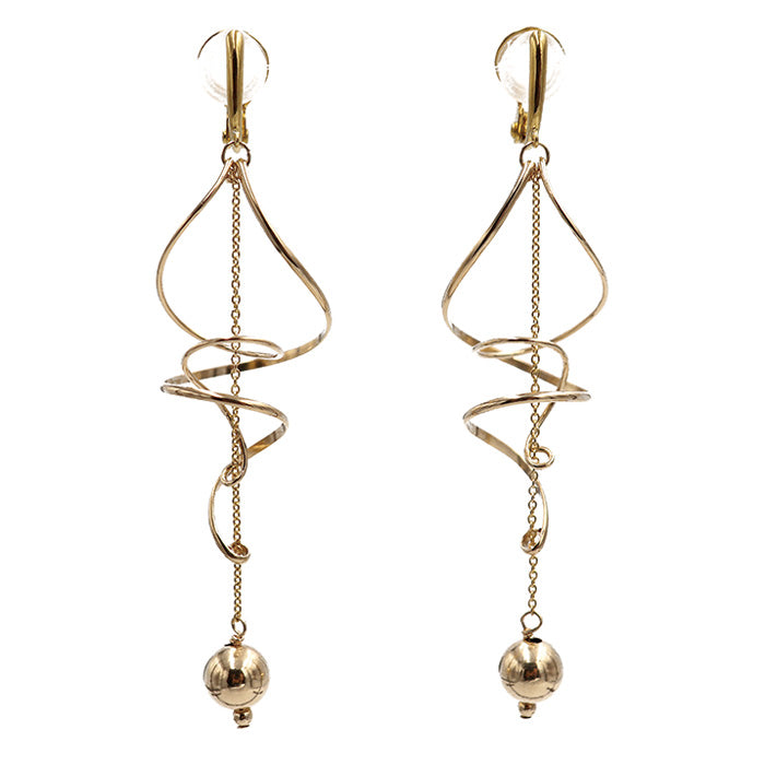 K14GF/SV KLIMTOオマージュ イヤリング|GFE4112