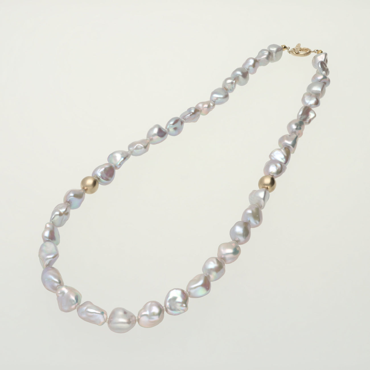 K14 バロックパール ネックレス / グレーカラー| ATCS8022GR