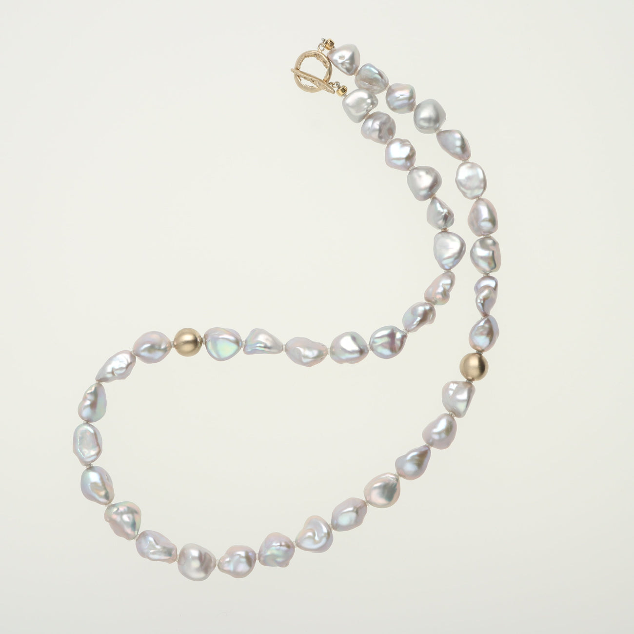 K14 バロックパール ネックレス / グレーカラー| ATCS8022GR