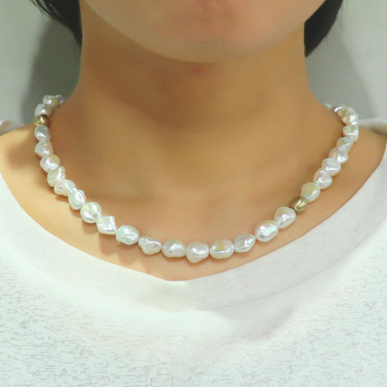 K14 バロックパール ネックレス / ホワイトカラー| ATCS8022WH