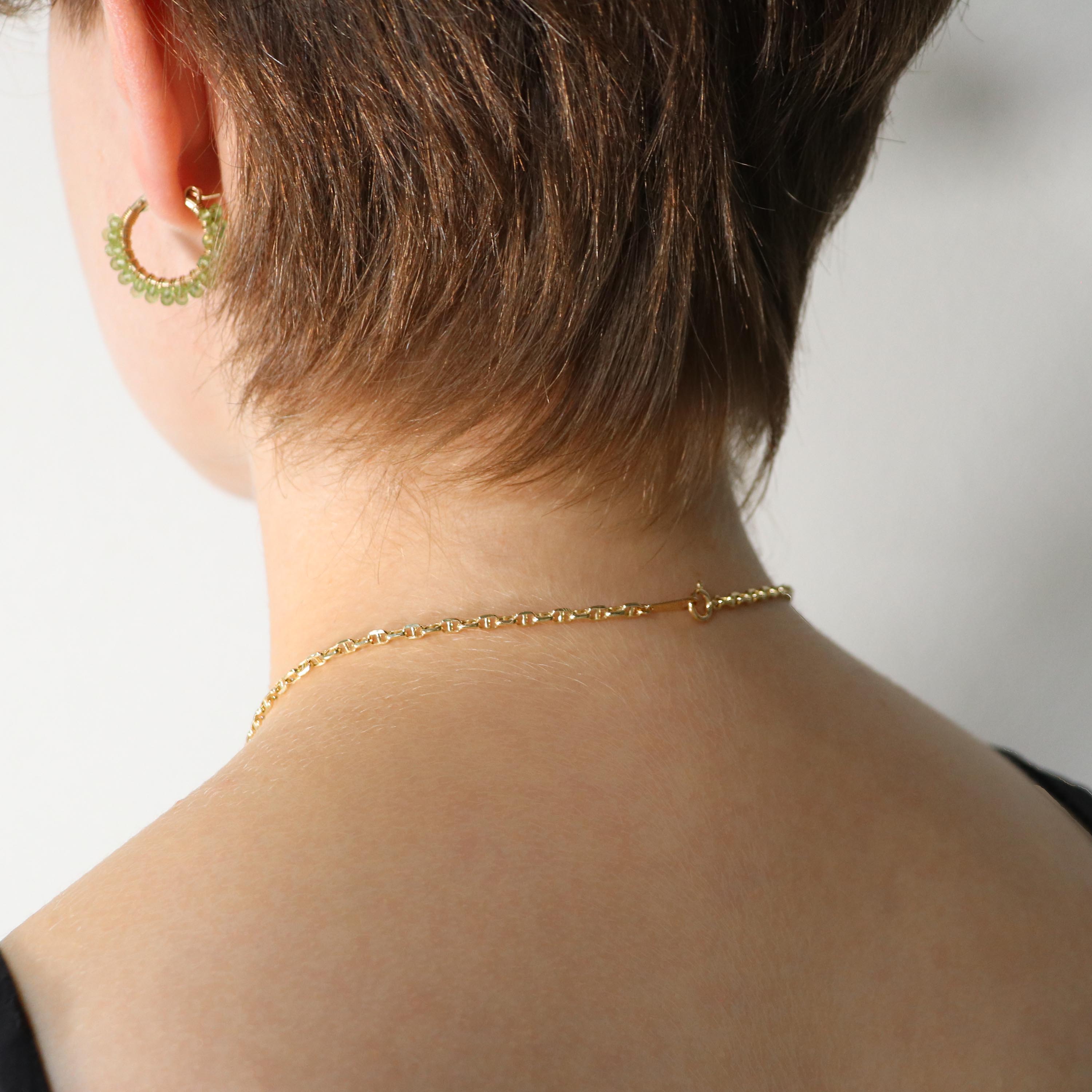 【9月限定価格オーダー】K18 中空スカルチェーン ネックレス|GAUR-0004