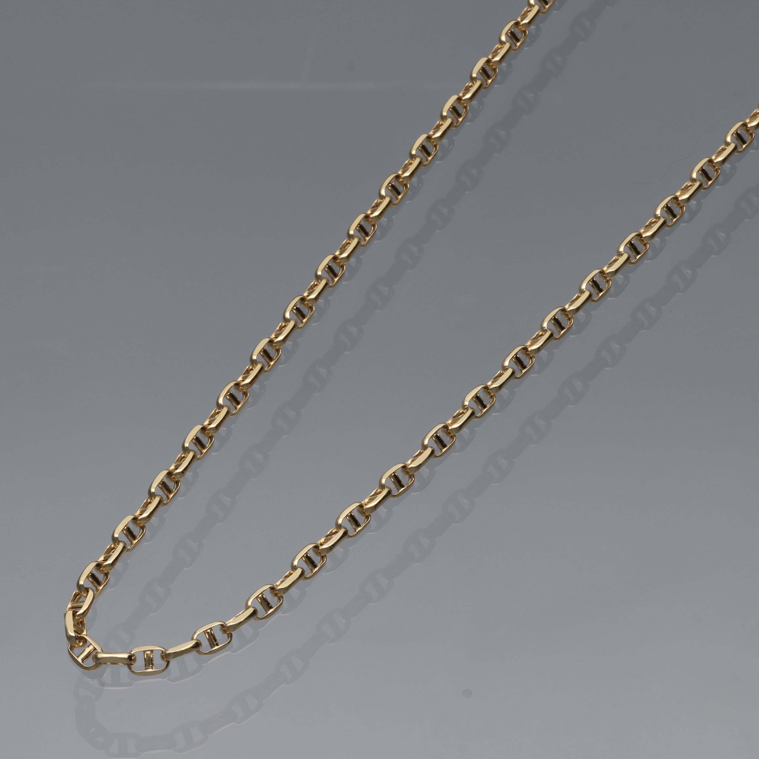 【9月限定価格オーダー】K18 中空スカルチェーン ネックレス|GAUR-0004