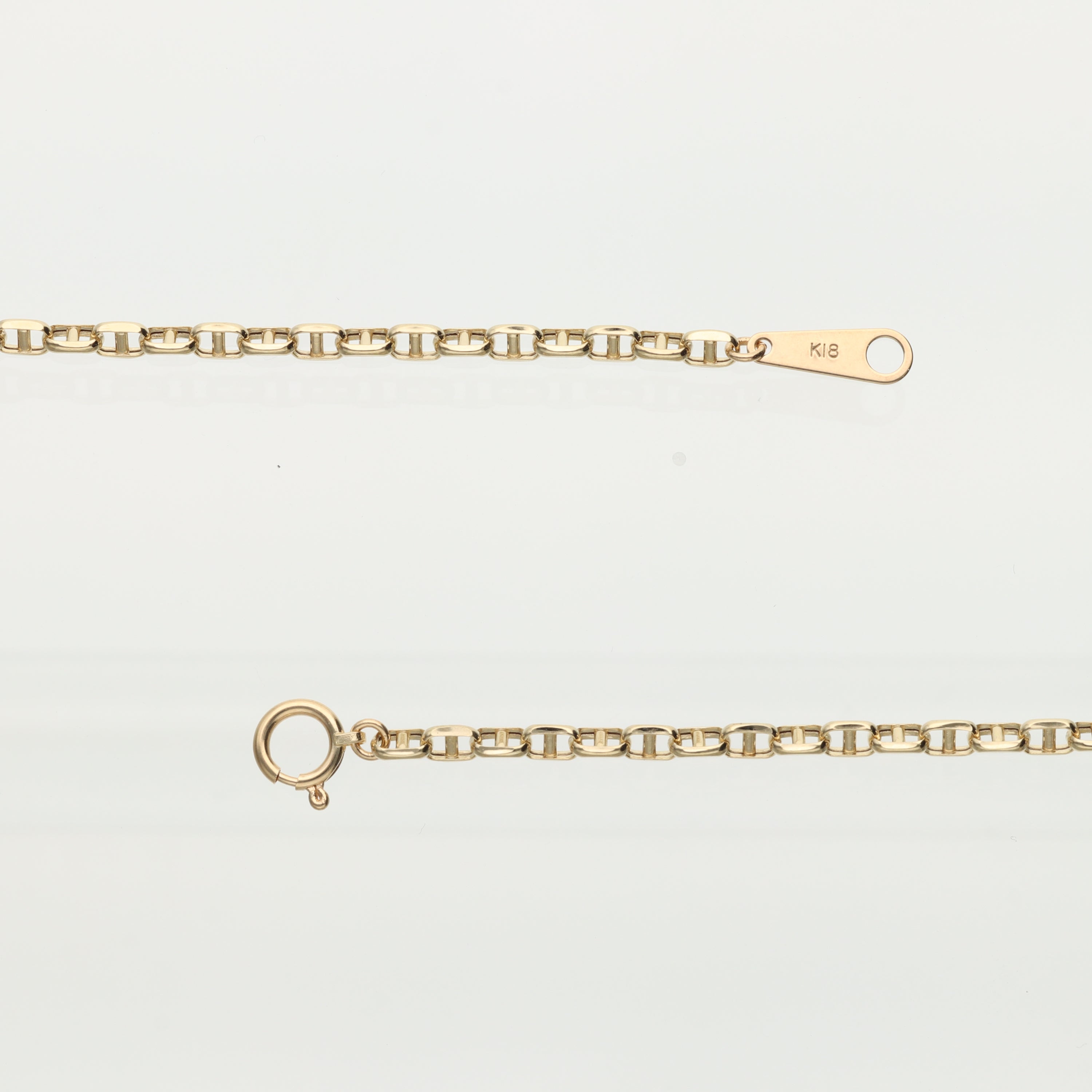 【9月限定価格オーダー】K18 中空スカルチェーン ネックレス|GAUR-0004