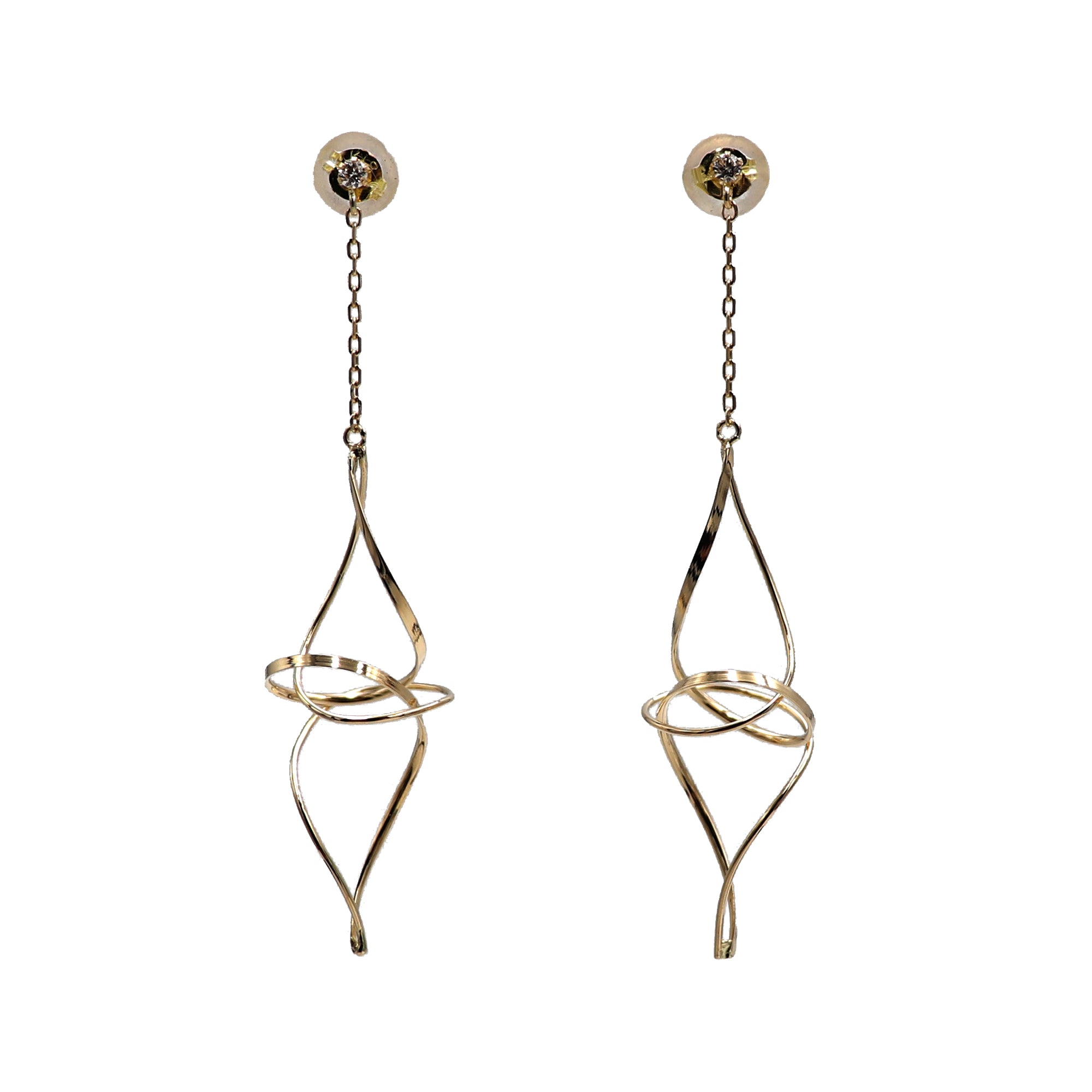 K10 or K18 デフォルメスタッド ピアス|GD3005