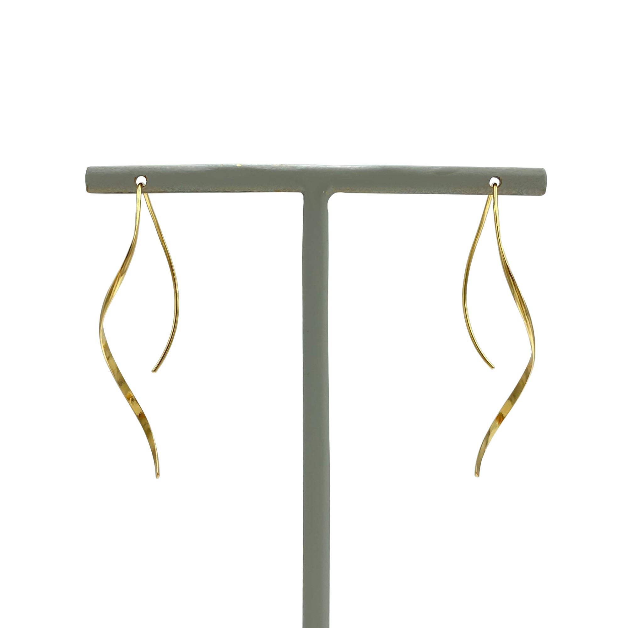 K10 or K18 ウェーブアメリカン ピアス|GD3012