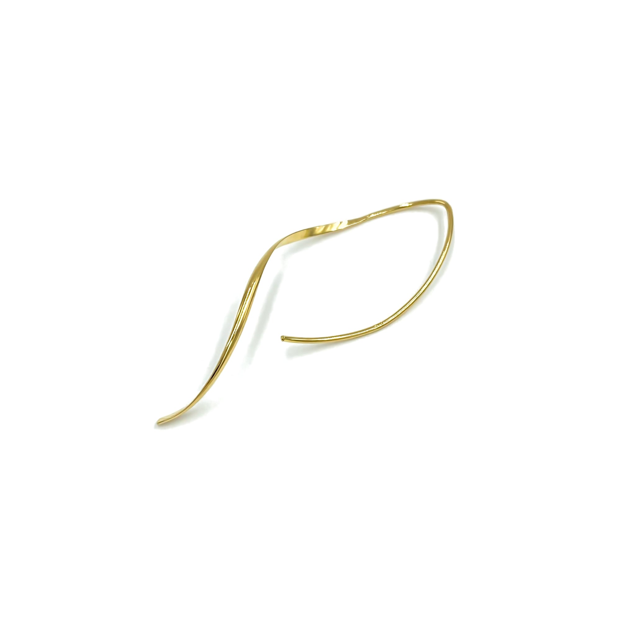 K10 or K18 ウェーブアメリカン ピアス|GD3012