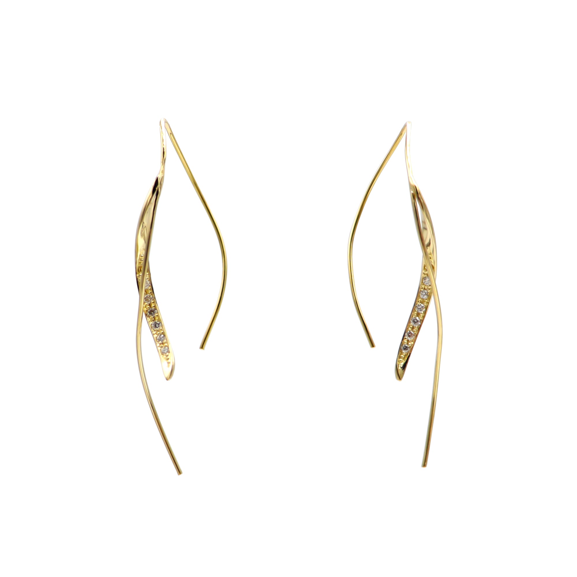 K10 or K18 カーブアメリカン ピアス|GD3013