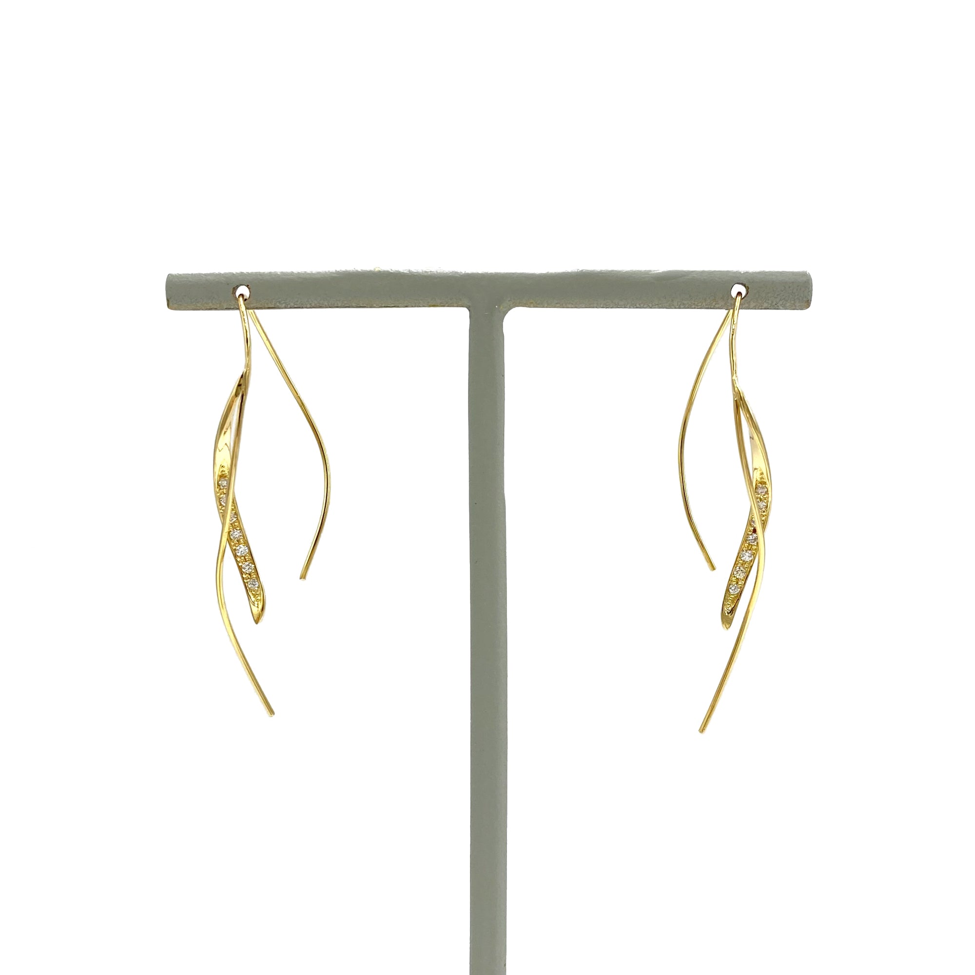 K10 or K18 カーブアメリカン ピアス|GD3013