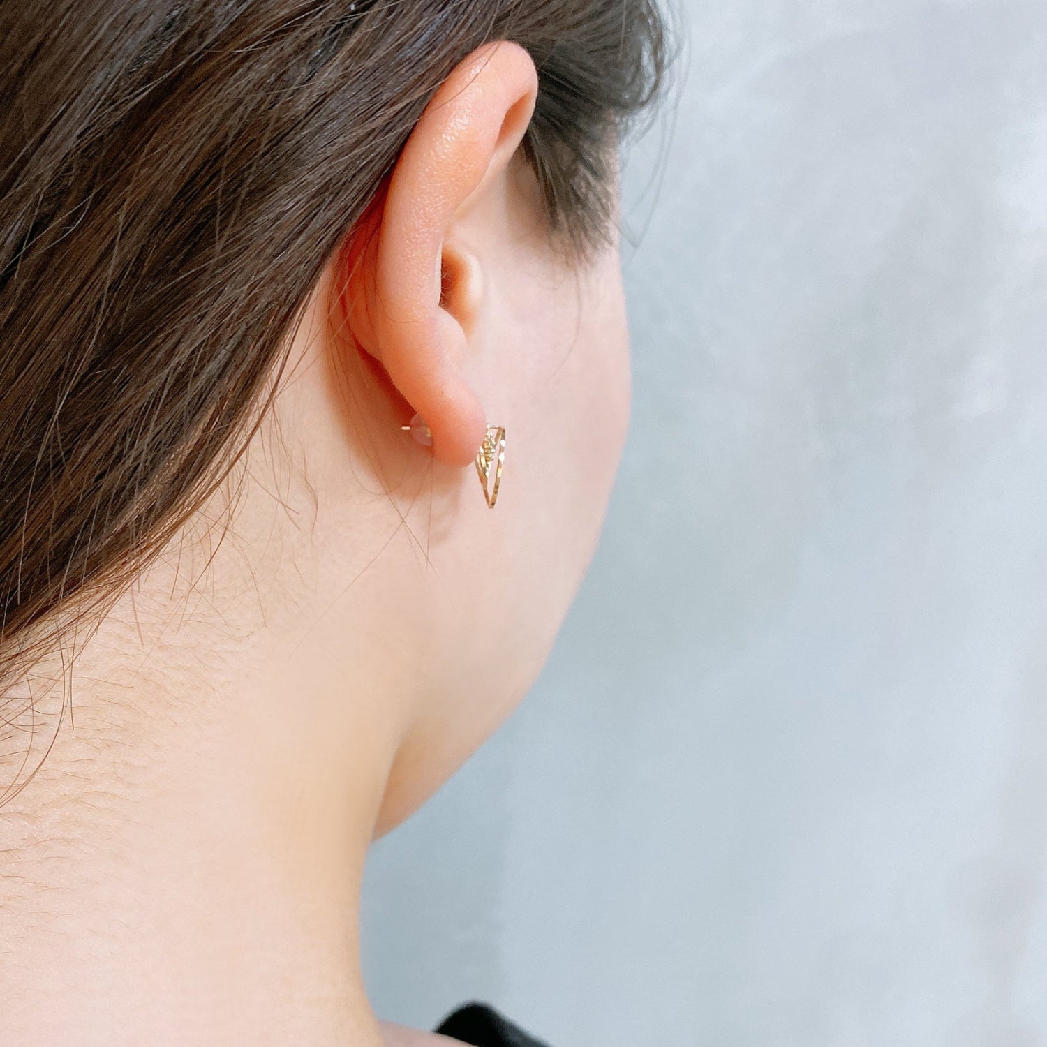 K10 or K18 サークルメレダイヤモンド ピアス|GD3033