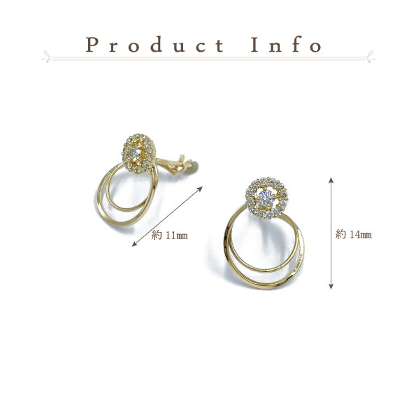 K10 or K18 フープメレダイヤモンド ピアス|GD3034