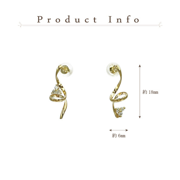 K10 or K18 フラワー型メレダイヤモンド ピアス|GD3035
