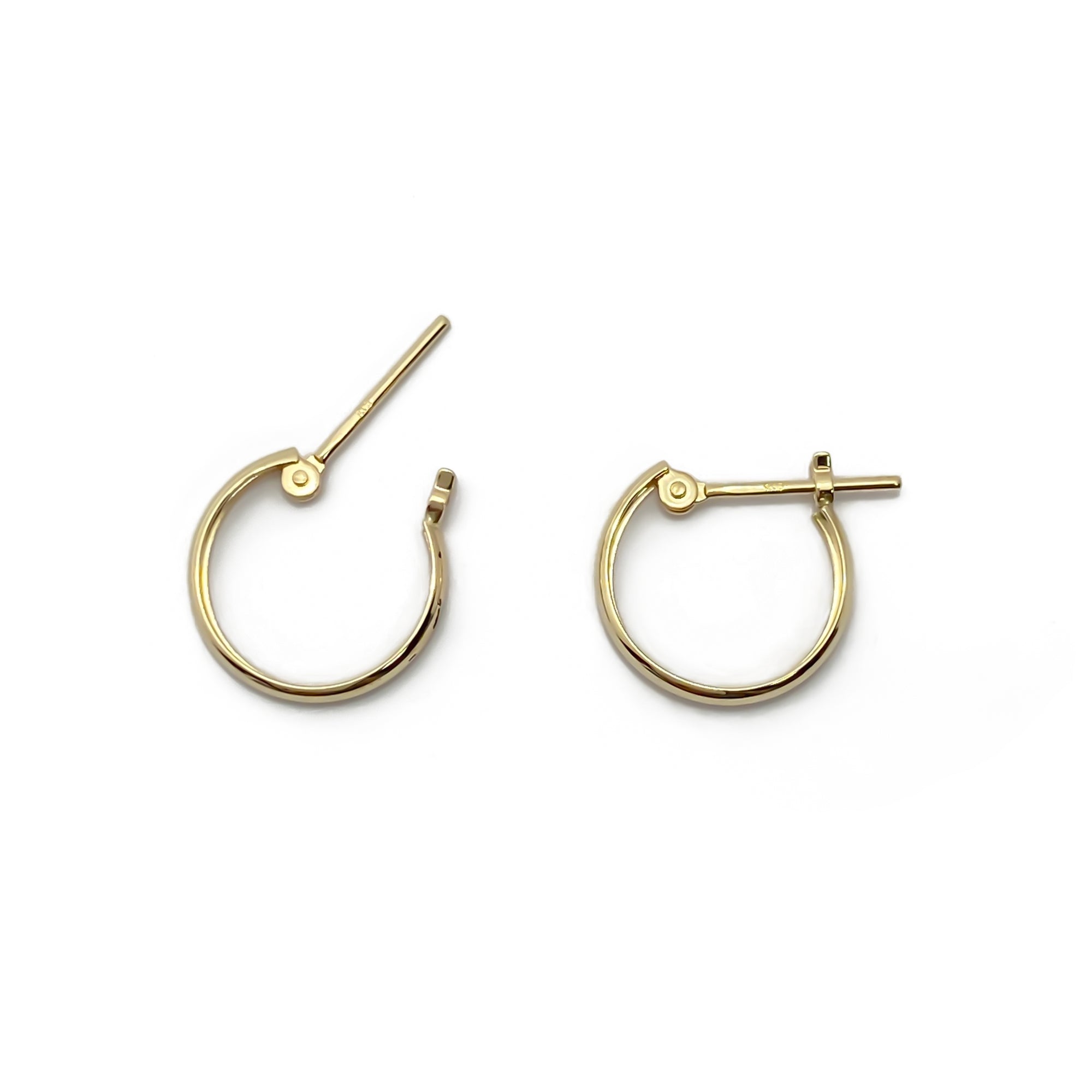 K10 or K18 クロッシングフープ ピアス|GD3039・3040