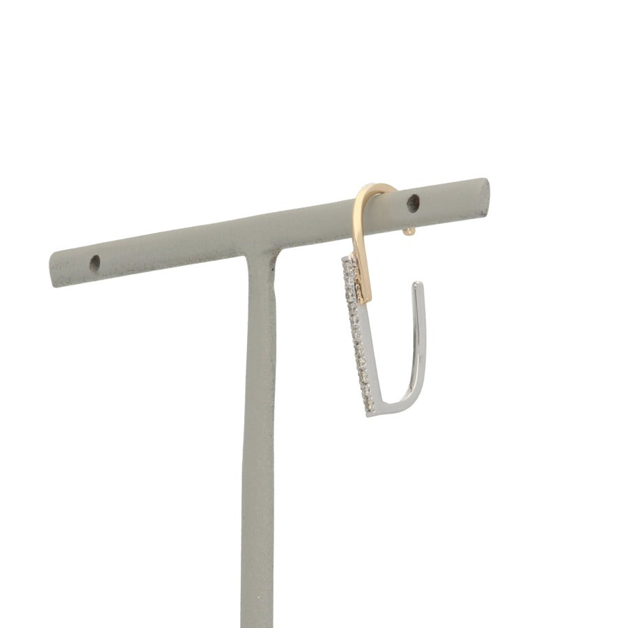 K18 & Pt900 Diaコンビカラー スリークライン イヤーカフ|GD3074EC