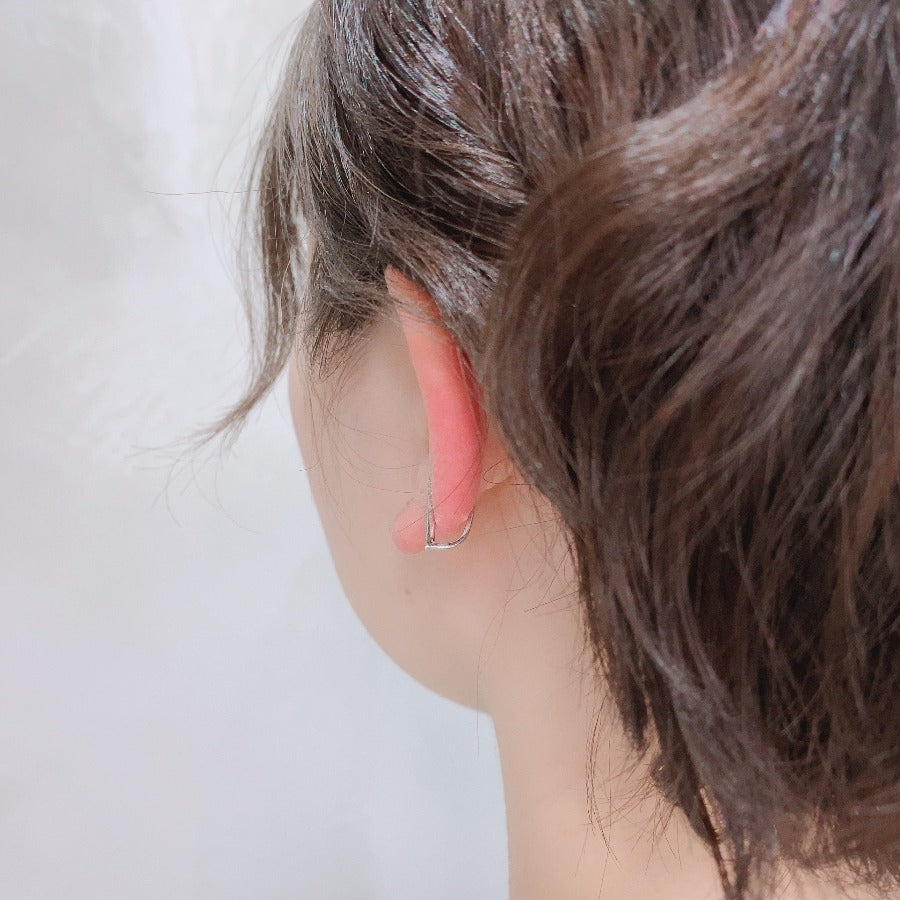 K18 & Pt900 Diaコンビカラー スリークライン イヤーカフ|GD3074EC