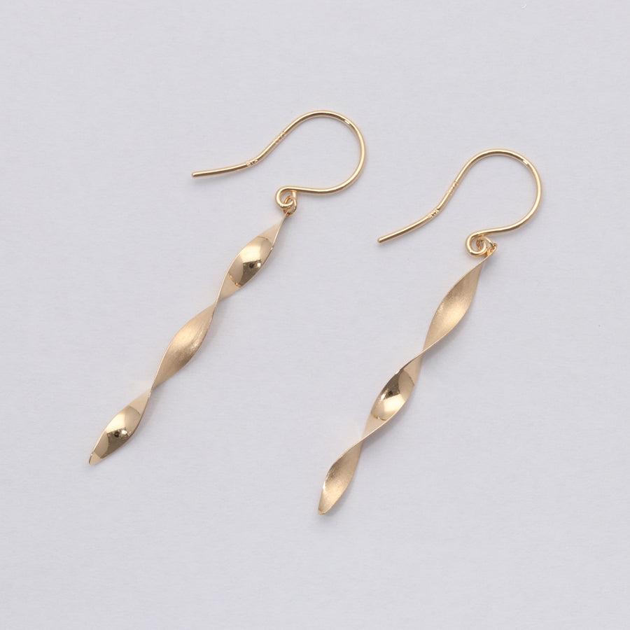 K10 or K18 ダブルテクスチャー ピアス|GD3077