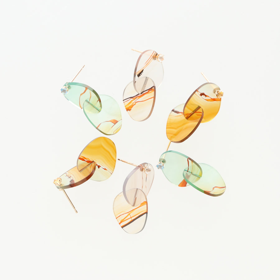 K10 メノウ組子×ブルームーン ピアス|GD3088BM