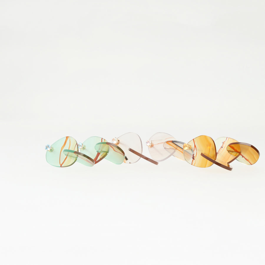 K10 メノウ組子×ブルートパーズ ピアス|GD3088BT