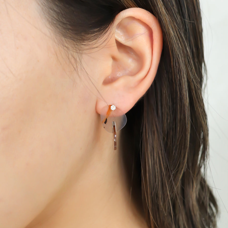 K10 メノウ組子×ブルームーン ピアス|GD3088BM