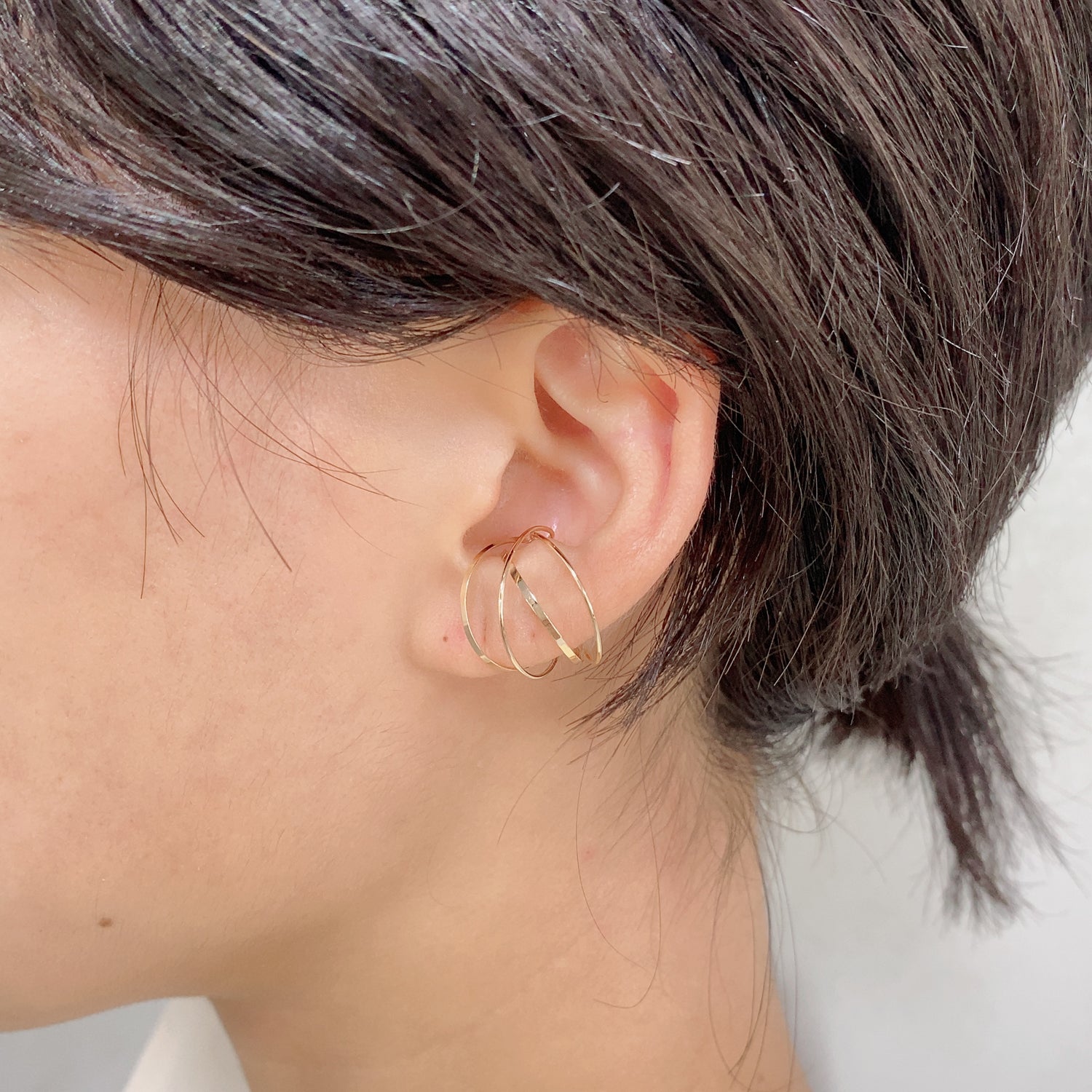 K10 or K18 Cシェイプド イヤーカフ|GD3105EC