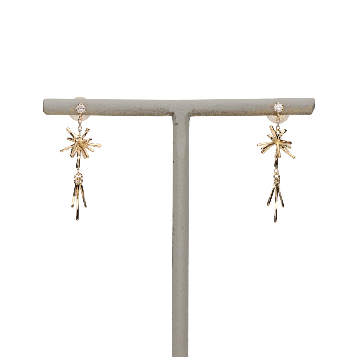 K10 or K18 フリンジスパークル ピアス|GD3112