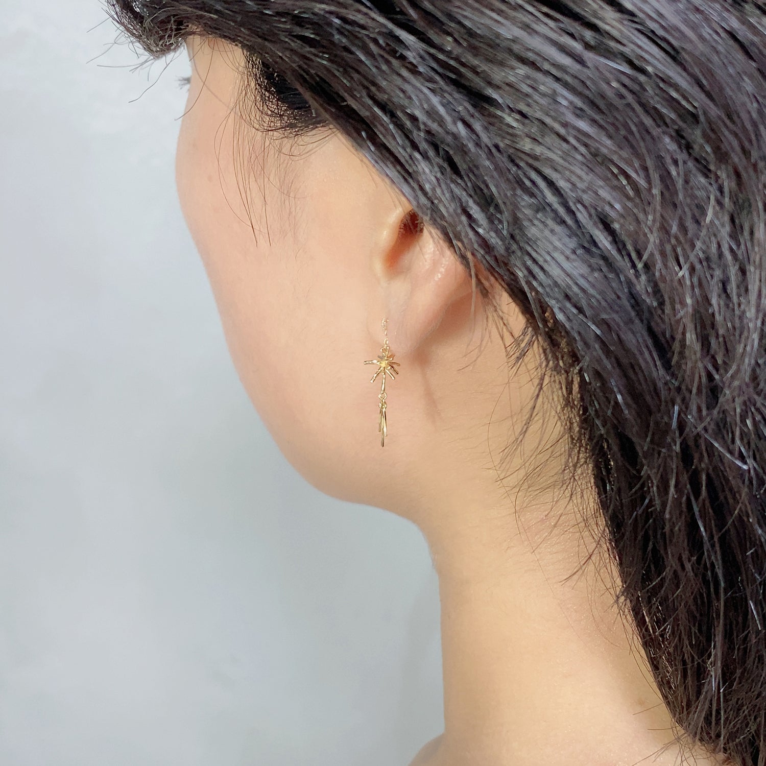 K10 or K18 フリンジスパークル ピアス|GD3112