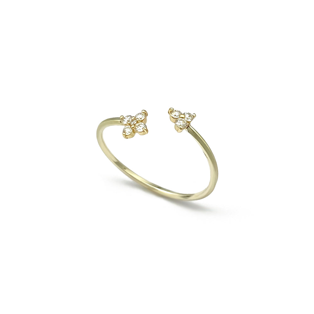 K10 プラントダイヤモンド フォークリング|GD6018