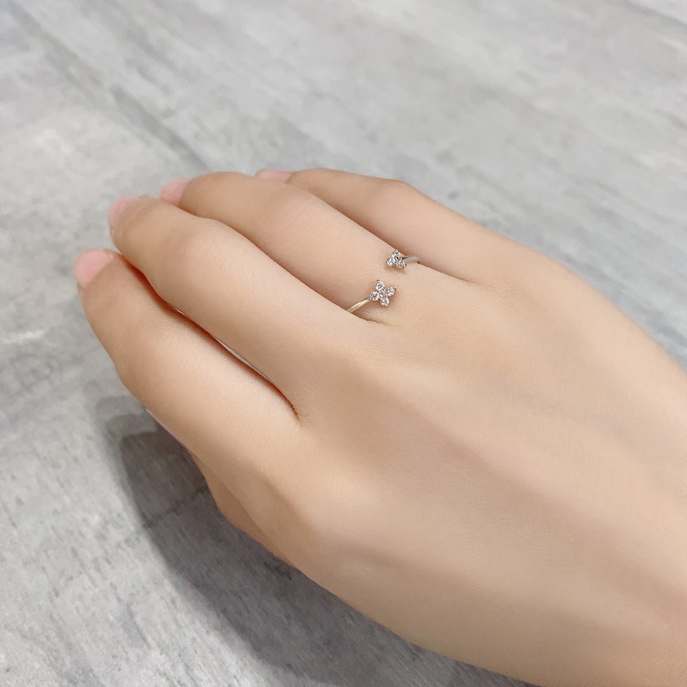 K10 プラントダイヤモンド フォークリング|GD6018