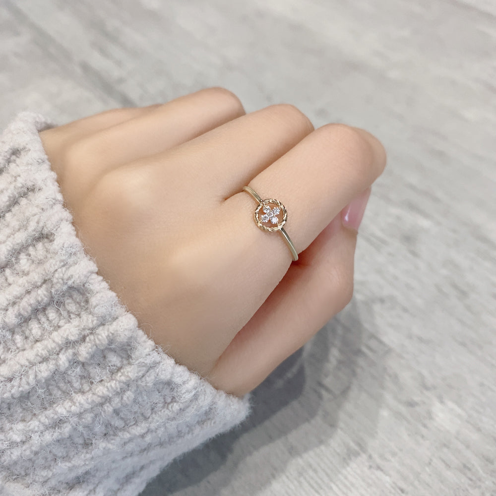 K10 サークルダイヤモンド リング|GD6019