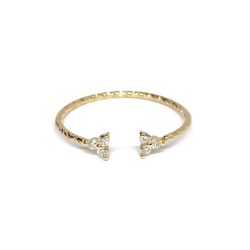 K10 トライアングルダイヤモンド フォークリング|GD6022