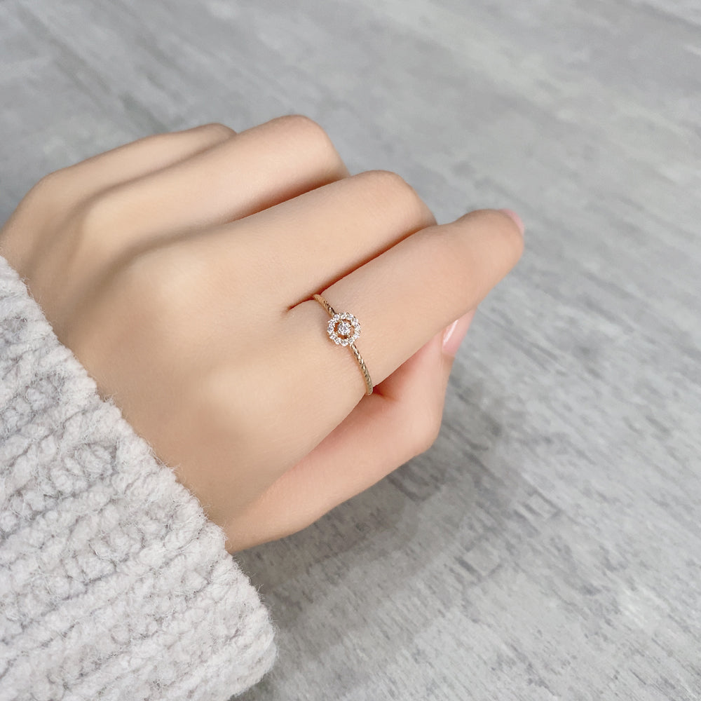 K10 取り巻きダイヤモンド リング|GD6025