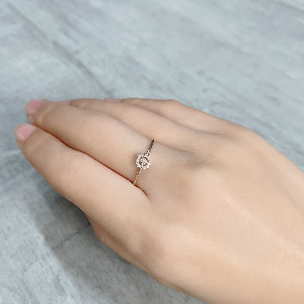 K10 取り巻きダイヤモンド リング|GD6025