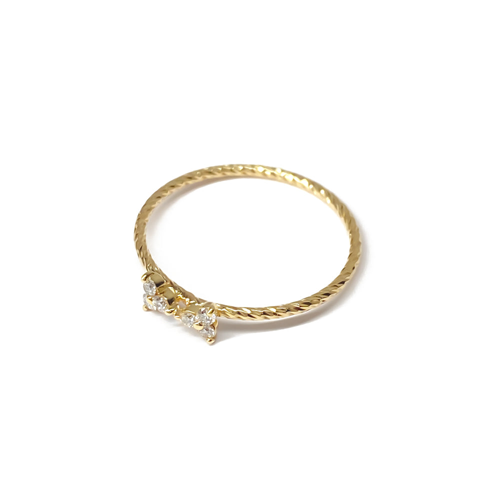 K10 リボンダイヤモン リング|GD6031