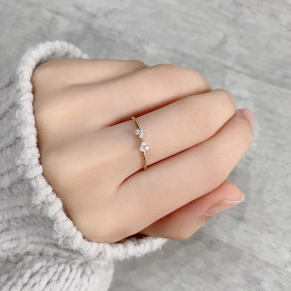 K10 リボンダイヤモン リング|GD6031