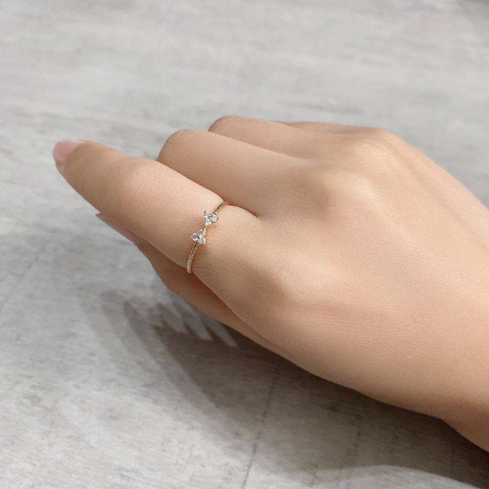 K10 リボンダイヤモン リング|GD6031