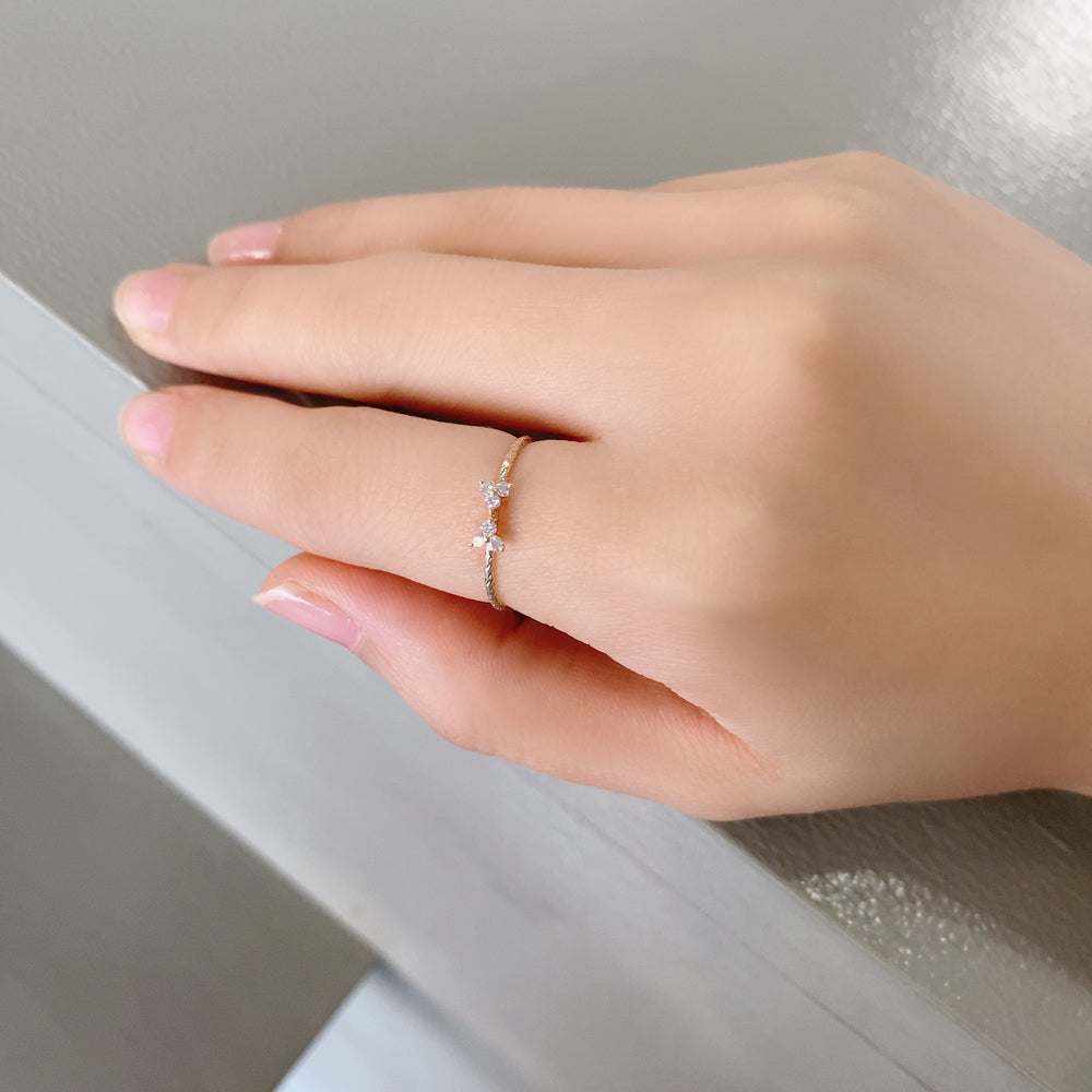 K10 リボンダイヤモン リング|GD6031