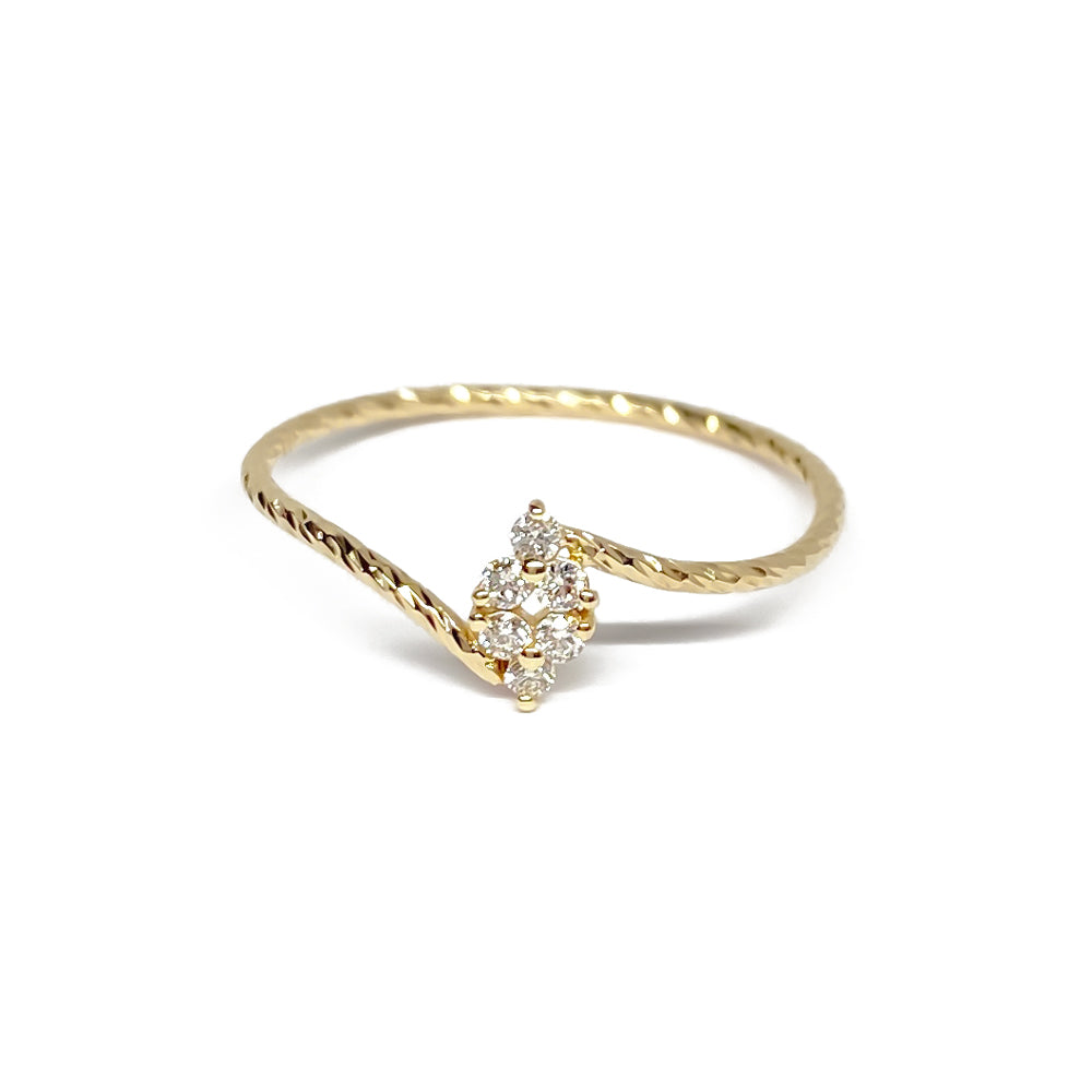 K10 リーフダイヤモンド リング|GD6032