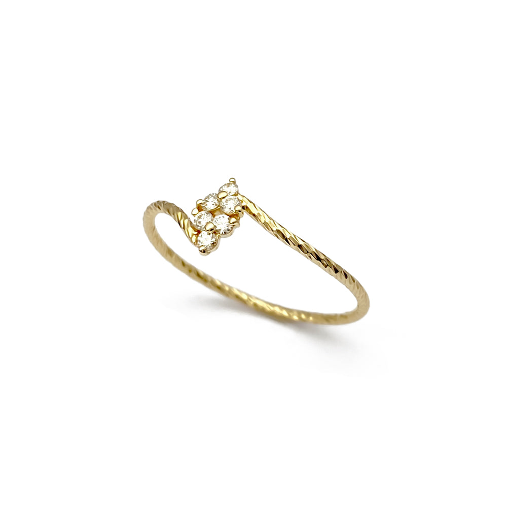 K10 リーフダイヤモンド リング|GD6032