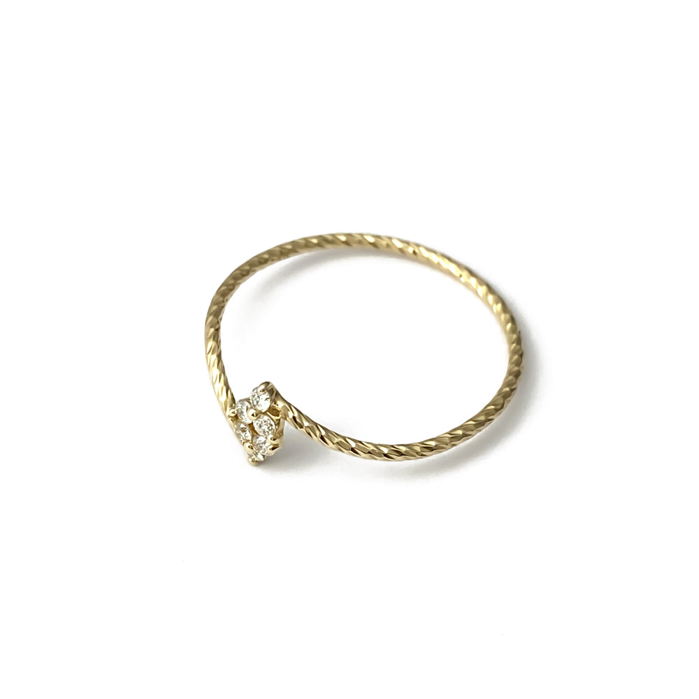 K10 リーフダイヤモンド リング|GD6032