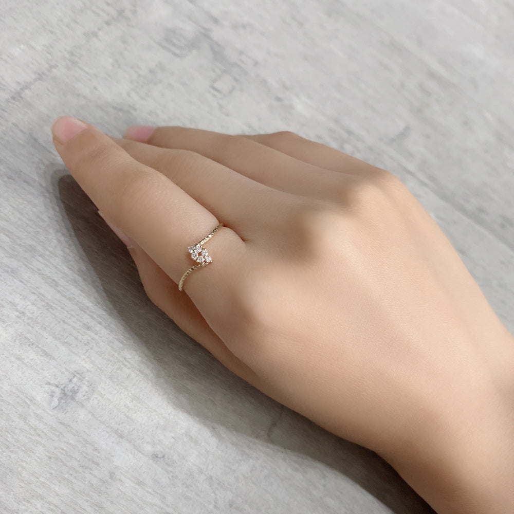 K10 リーフダイヤモンド リング|GD6032