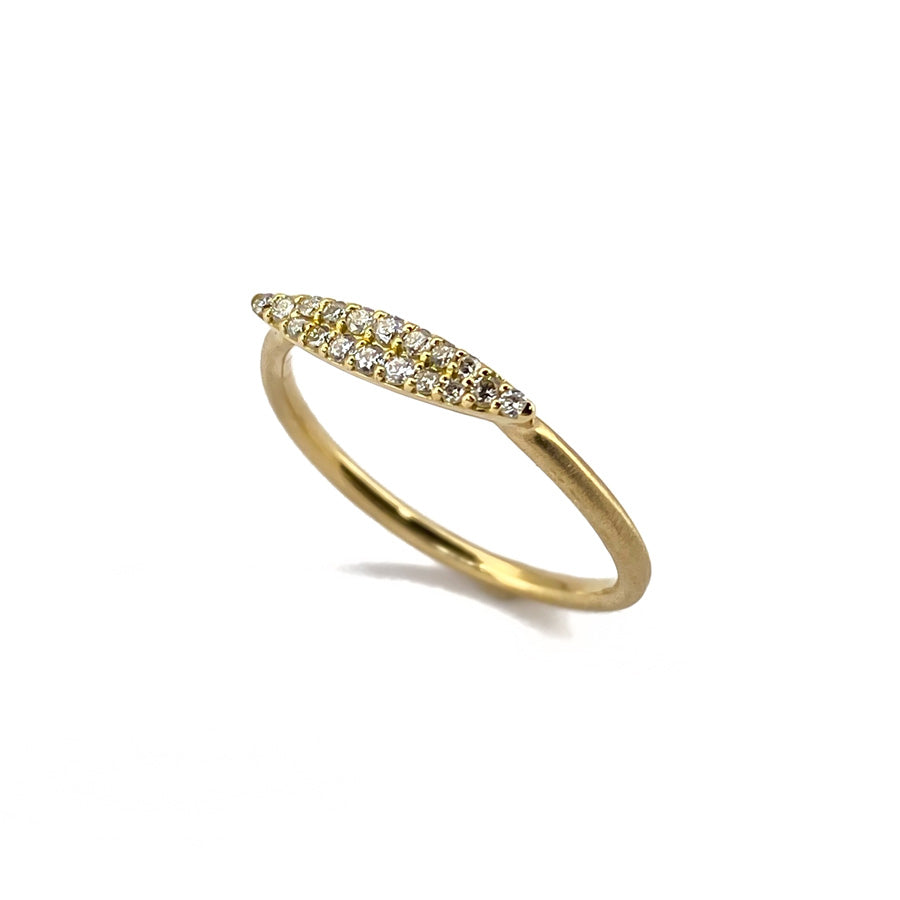 K18 マーキス パヴェダイヤ リング |GD6035