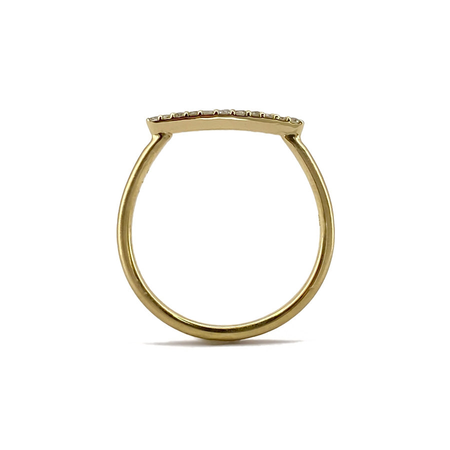 K18 マーキス パヴェダイヤ リング |GD6035