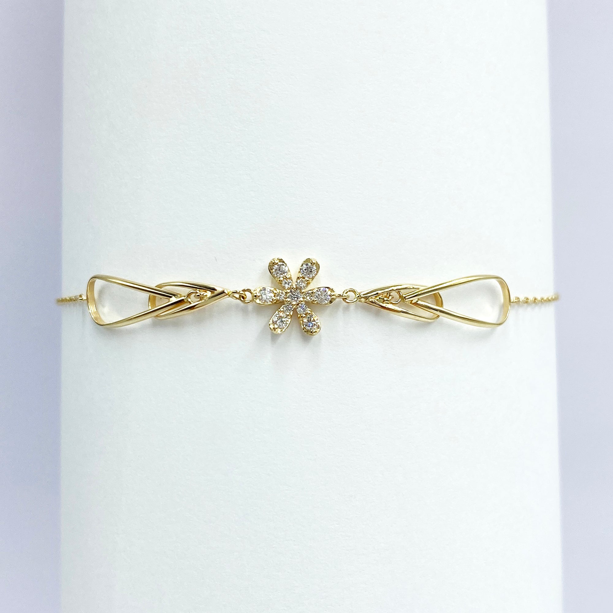 K10 or K18 花型メレダイヤ ブレスレット|GD7002