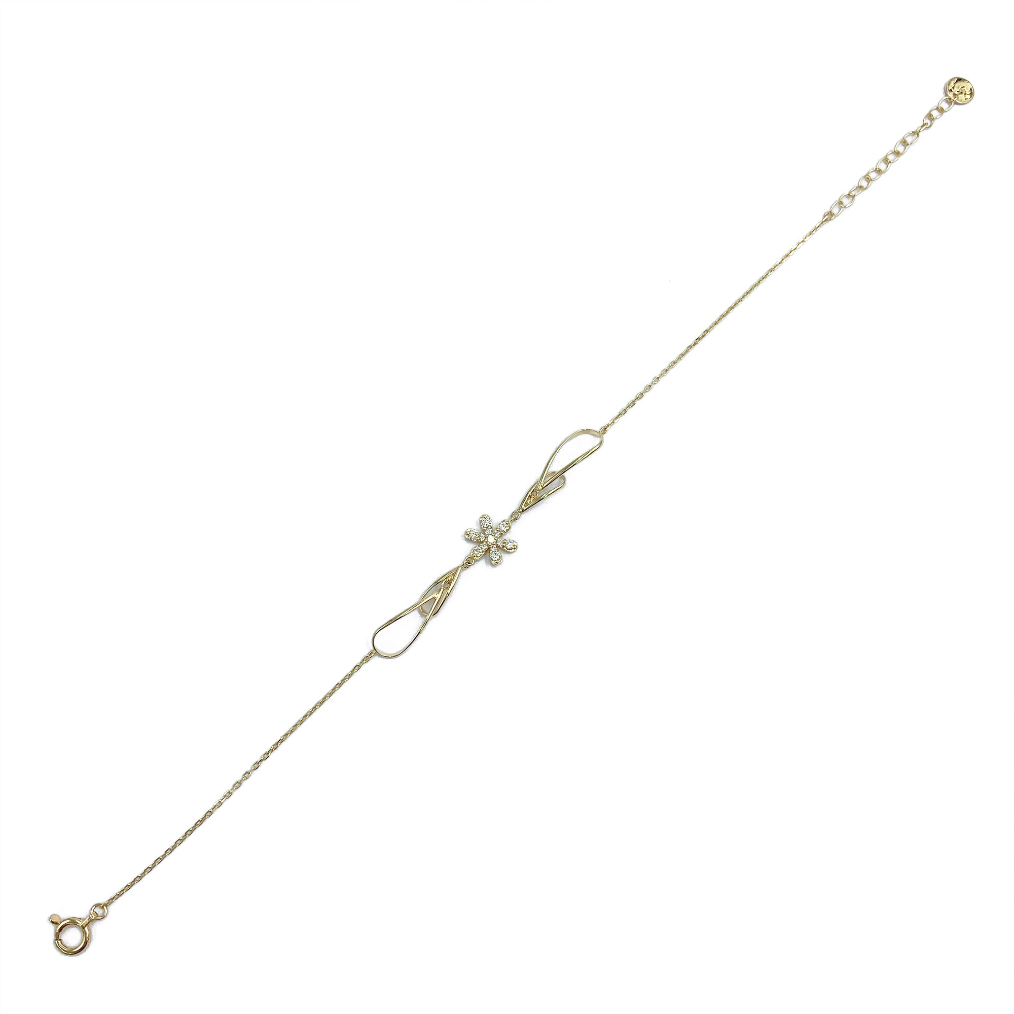 K10 or K18 花型メレダイヤ ブレスレット|GD7002