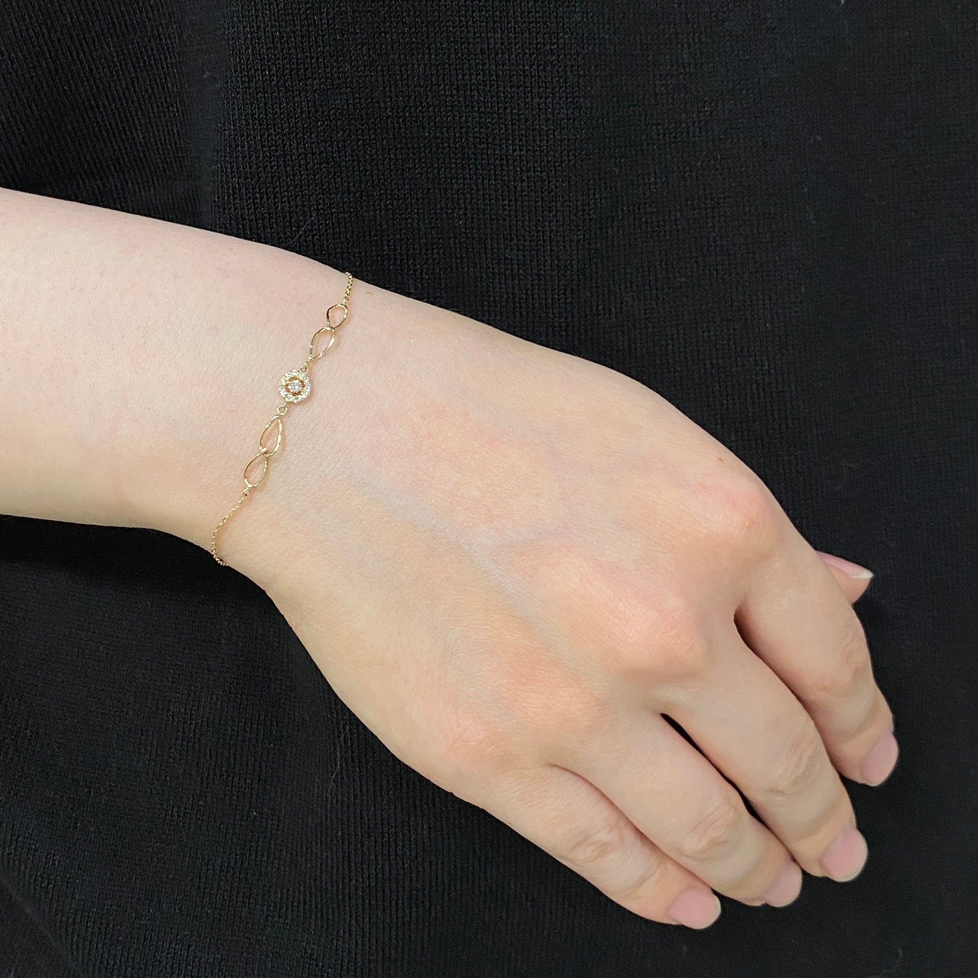 K10 or K18 取巻メレダイヤ ブレスレット|GD7003