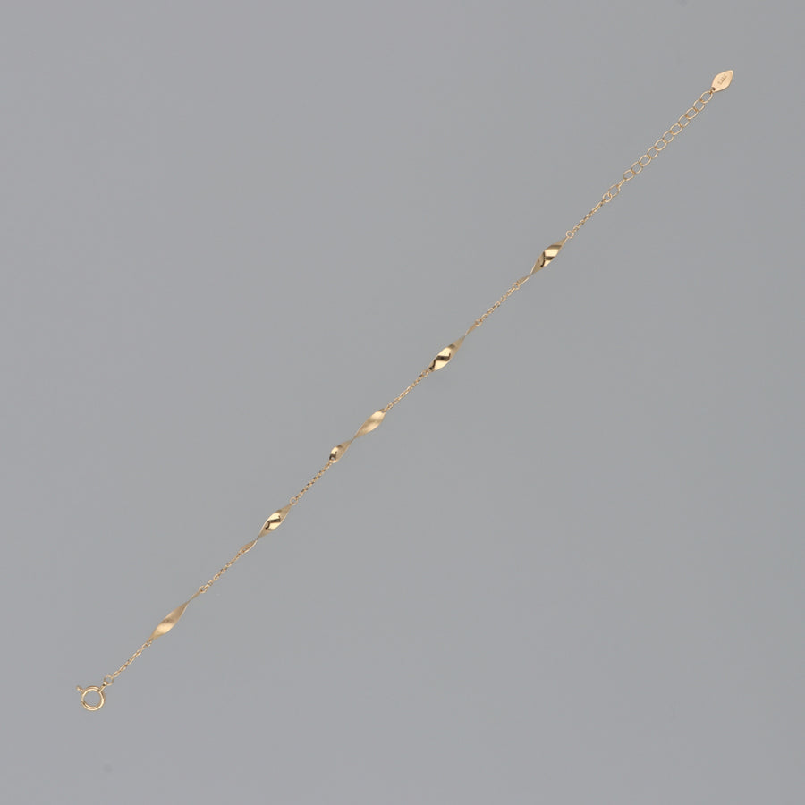 K10 or K18 ダブルテクスチャー ブレスレット|GD7006