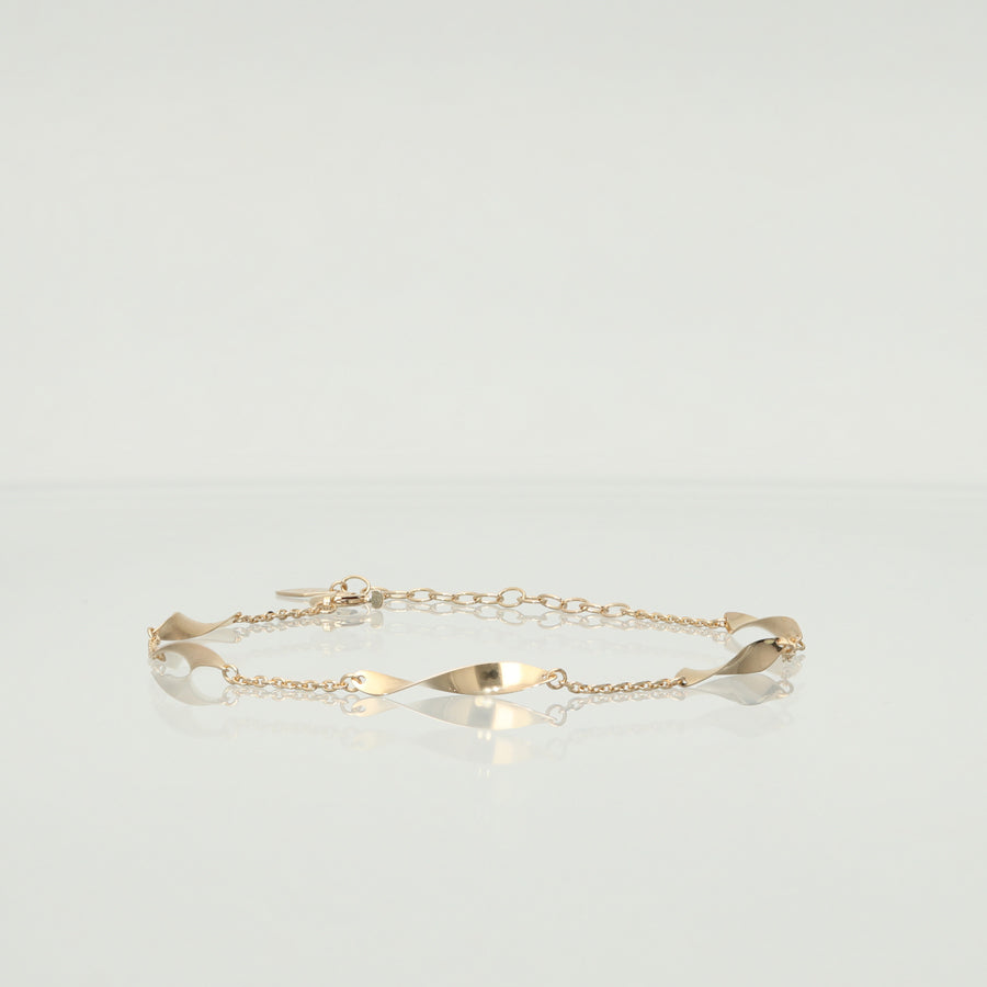 K10 or K18 ダブルテクスチャー ブレスレット|GD7006