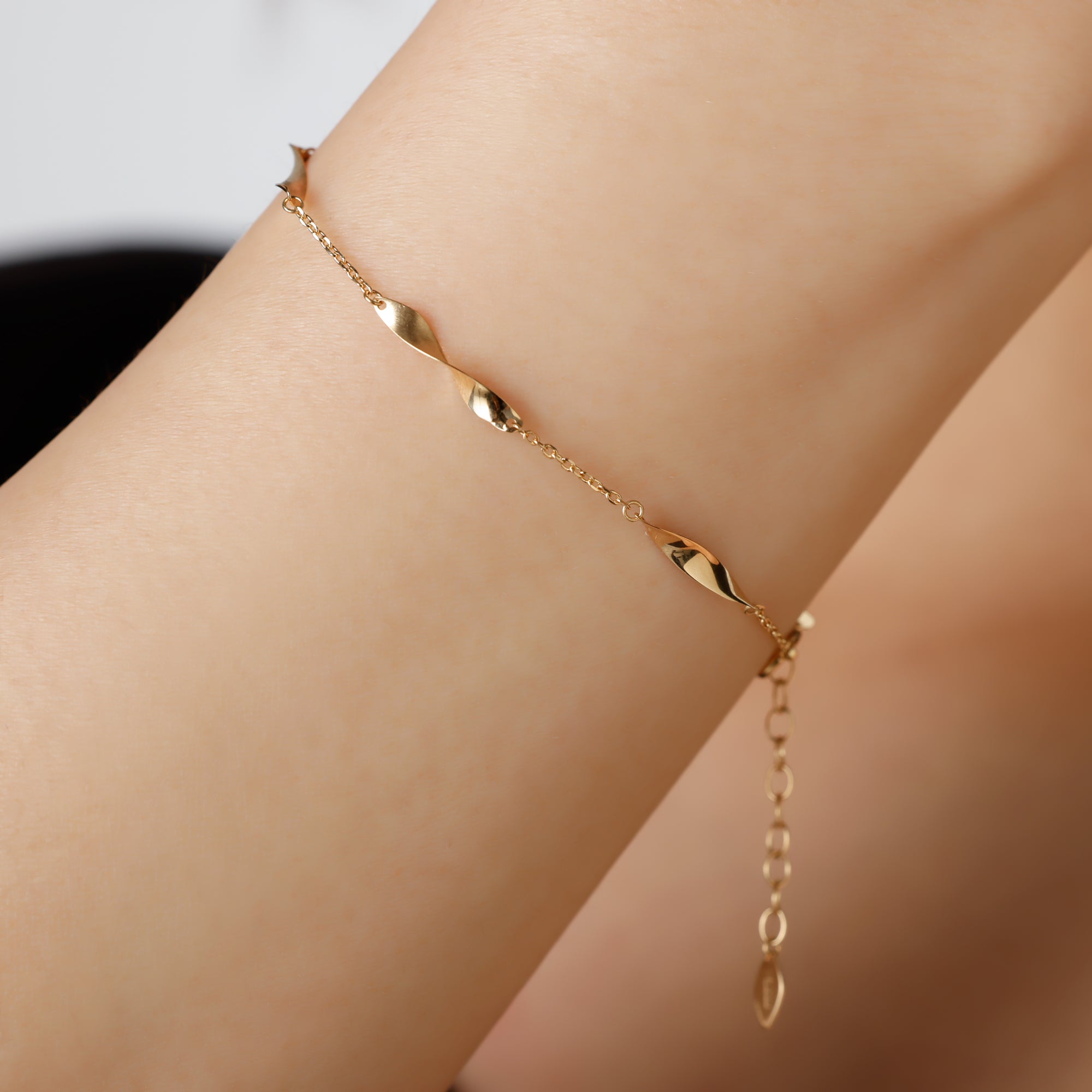 K10 or K18 ダブルテクスチャー ブレスレット|GD7006